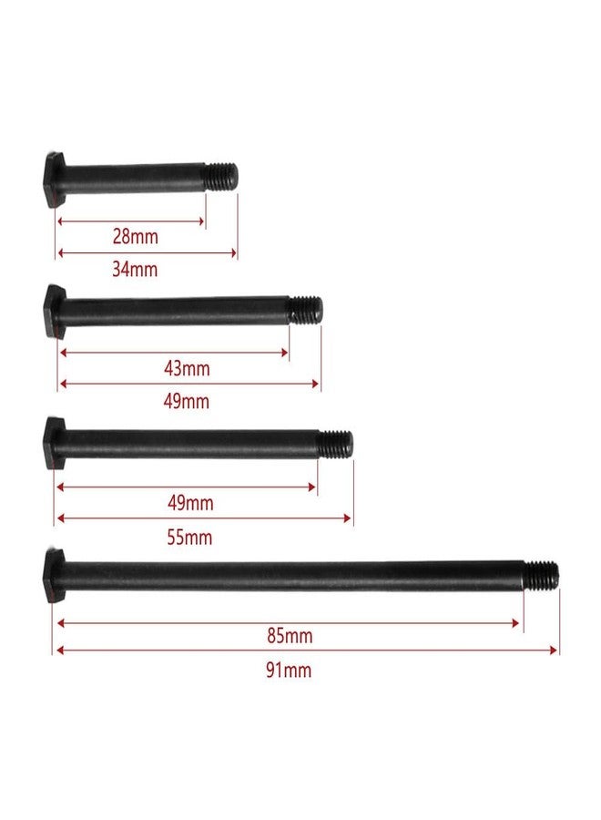 UURCSKY Steel Front Rear Suspension Arm Pin Set for 1/6 XRT 1/5 X-MAXX 8S Monster Truck Upgrades Parts,Replacement # 7740 7741 7742 (Black) - Image 2